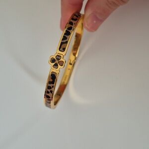 Gold Leopard Print Bangle Bracelet By Kate Spade